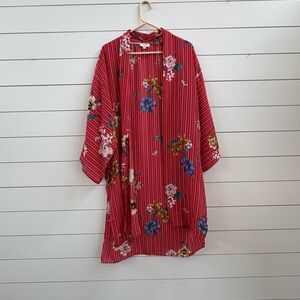 Umgee Red Floral Kimono